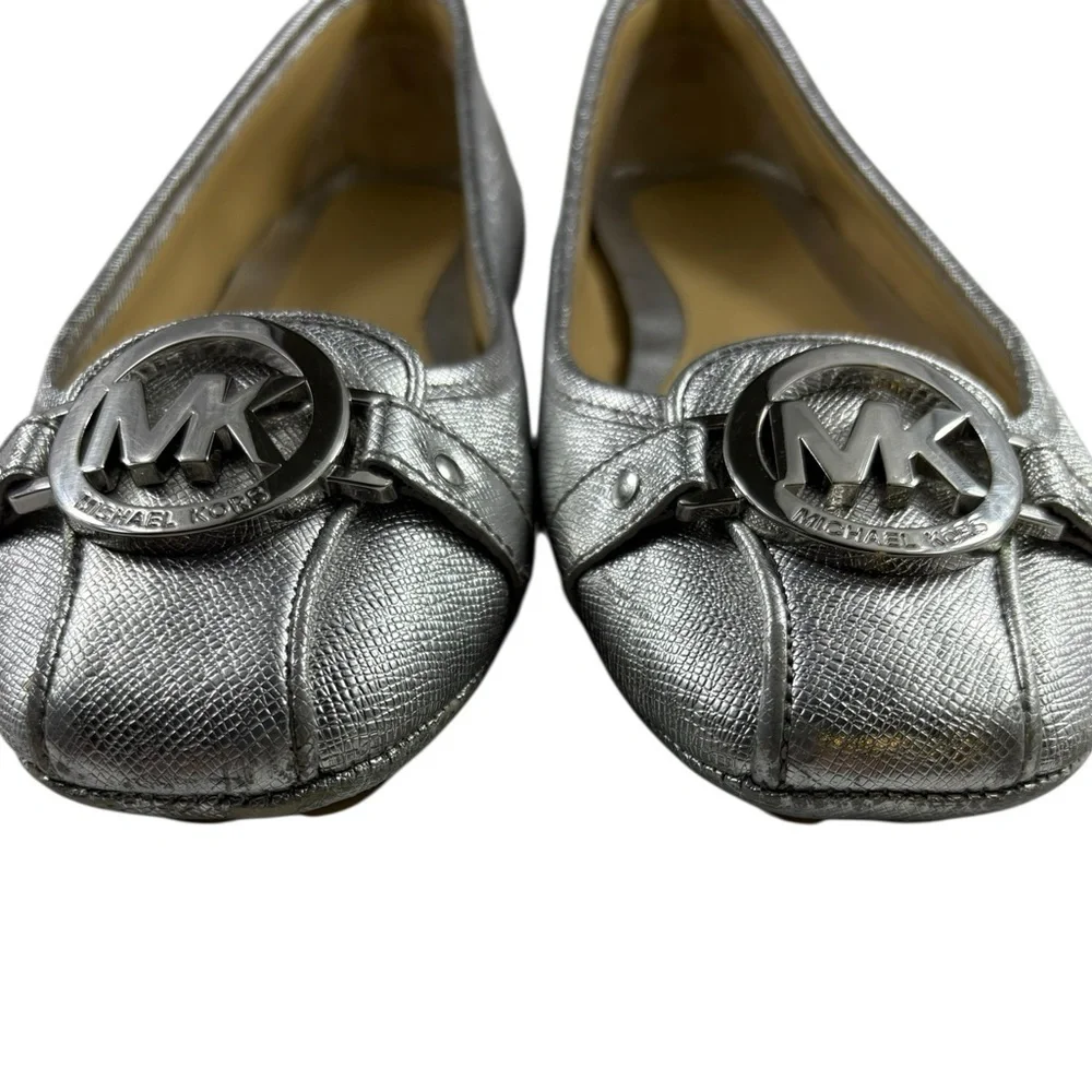 Michael Kors Shimmering Metallic Leather Loafers Flats| Size 7.5